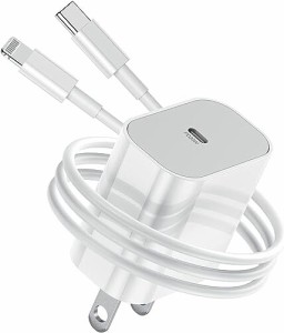 iPhone 充電器 20W USB C PD 急速充電  アイフォン 充電器 2M Lightning USB C ケーブル付き Type C タイプC 充電器 ipad 充電器 スマホ