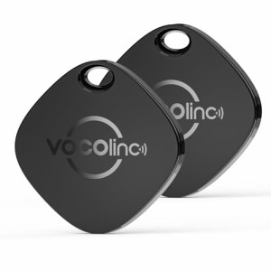 VOCOlinc Key Finder エアタグ 紛失防止タグ(2個セット) Appleの「探す」 (iOSのみ対応), スマートタグ 忘れ物防止 タグ 超薄(0.75 cｍ) 