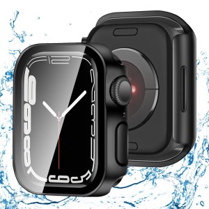 FAZHAN 対応 Apple Watch Series 9/8/7 45mm ケース アップルウォッチ9/8/7 45mm ケース 3D直角ケース 対応 アップルウォッチ カバー ガ