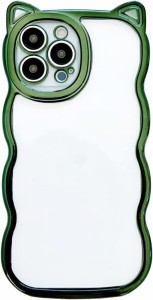 iPhone12 クリアケース 猫耳 スマホケース (iPhone12, green)