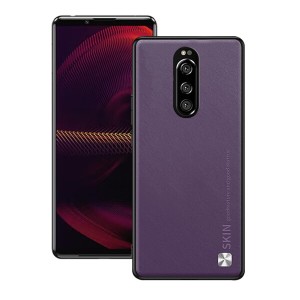 Kuoyida Xperia1ケースSO-03L/SOV40スマホケース(ストラップ穴付き)TPU結合皮革薄型ソフトケース 指紋防止 耐衝撃 衝撃吸収 滑り止め エ