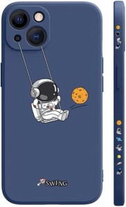 mayababy ケース iPhone 12ケース シンプルアニメスター宇宙飛行士 ぶらんこ 惑星 風船 液体 ソフト タッチ シリコンケース TPUカバー ア