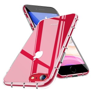 KUJQOC iPhone SE ケース 第二世代 iPhone8 ケース / iPhone7 ケース 耐衝撃 TPU クリア アイフォン8 ケース 軽量 薄型 指紋防止 全面保