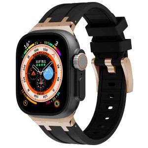 VeveXiao ラグジュアリーデザイナー 頑丈なバンド Apple Watch Ultra 2バンド 49mm 45mm 44mm 42mm対応 シリコンストラップ 防水交換用バ