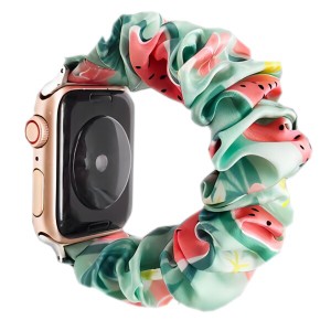 (WOXDECO) コンパチブル Apple Watch バンド シュシュ アップルウォッチ バンド 交換用 柔軟 軽量 スタイリッシュ おしゃれ レディース 