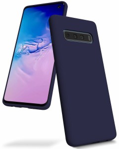 Goospery Galaxy S10 シリコンケース 薄型 軽量 バンパー カバー (ミッドナイトブルー) S10-SLC-NVY