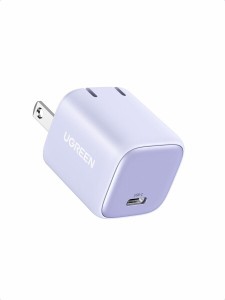 UGREEN Nexode Mini 30W PD 充電器 USB-C 急速充電器 GaNFastII(窒化ガリウム)採用 超小型 折畳式プラグ PD/PPS/QC4+/SCP規格対応/PSE技