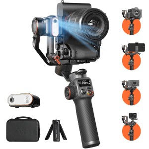 Hohem MT2 Kit 3軸ジンバル スタビライザー ミラーレスカメラ, スマートフォン, Gopro対応 AIトラッカー付き 縦向き撮影ネイティブ Bluet