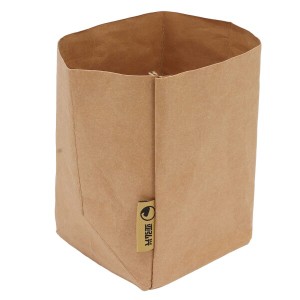 xuuyuu ペーパーバッグ クラフト紙 紙袋 ゴミ箱 ストックバッグ 納袋 浴室 玄関 冷蔵庫 収納ポケット 繰り返し使える (XL)