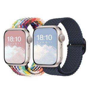 LanQii コンパチブル アップルウォッチ バンド 41mm 40mm 38mm Apple Watch ナイロンバンド 編み込み スポーツ アップルウォッチベルト S