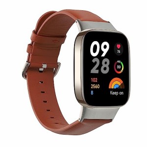 (kwmobile) 対応: Xiaomi Redmi Mi Watch Lite 3 / Redmi Watch 3 交換 アームバンド - 本革 スポーツアームバンド