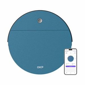 OKP ロボット掃除機 お掃除ロボット 小型 超薄型 静音 掃除ロボット K3P ブラシレス吸引口 自動充電 おそうじロボット Wi-fi接続 アプリ