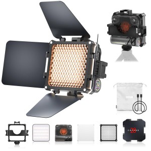 ZHIYUN FIVERAY M20 COMBO 20W LED ビデオライト 小型 撮影用 2700K-6500K 無段階調光 充電式 手持ち照明ライト 自撮り撮影 YouTube 生放