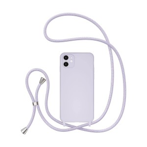 UEEBAI ショルダー ケース iPhone 12 6.1 inch 用 ケース ストラップ付きケース リキッドシリコンフォンケース 肩がけ 首掛け 紐付き 斜