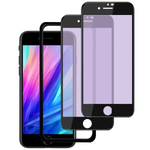 DXFAU  強化ガラスフィルム iPhone SE第3世代 / SE第2世代 iPhone 8/7用 ブルーライトカット 4.7インチ対応 全面保護フィルム 液晶画面 