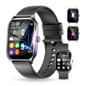 スマートウォッチ Bluetooth5.3  2.02インチ大画面 Smart Watch 通話機能付 着信 メッセージ通知 IP68防水INS/Line/Twitter通知 100多種