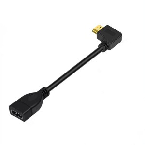 KKM-ラブショー0.15m 0.3m 0.5m短いHDMI ケーブル，4k /1080PHDMI 延長ケーブル, HDMI 1.4オス-メス 90度L字型左右向きHDMI 延長ケーブル