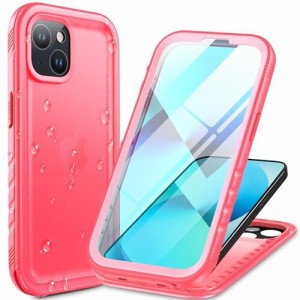 Cozycase iPhone 13 Mini用 ケース - iPhone 13Mini用 防水ケース「耐衝撃/360度/全面/両面/米軍/カメラ保護/ストラップ付き」 iPhone13 