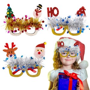 ZHEJIA クリスマス メガネ (3個セッ) めがね クリスマス眼鏡 おもしろい かわいい 大人 子供 クリスマス仮装 トナカイ サンタ クリスマス