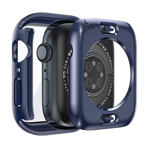 TEMEDO for アップルウォッチ カバー 45mm 対応 Apple Watch 9/8/7 カバー 一体型 防水ケース アップルウォッチ9/8/7 カバー 360ど度 IP6