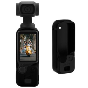 OSMO POCKET 3 保護ケース DJI POCKET 3 用 シリコンケース 傷防止 防塵 耐久性保護カバー シリコンカバー (S-Black)