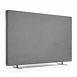 kwmobile 対応: 75" TV テレビカバー - 防塵カバー 液晶テレビ 保護カバー ホコリよけ ライトグレー