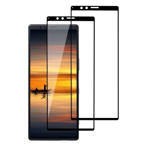 2枚入り】 Xperia 1 用 ガラスフィルム 高透過率 全面保護 SOV40 SO-03L フィルム エクスペリア 1 強化ガラス 液晶保護フィルム 【干渉し