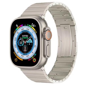 コンパチブル apple watch バンド apple watch リンクブレスレット チタン製 取り外しボタン 軽量 丈夫 調整工具不要 iWatch SE/Series U