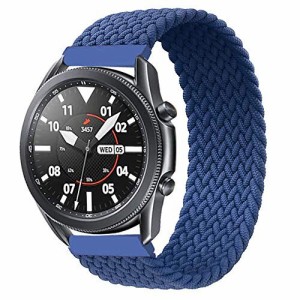 コンパチブル Samsung Galaxy watch 3 45mm/46mm/Gear S3 バンド，幅22mmナイロンスポーツソロループバンド交換用弾性ストラップ 適応 Hu