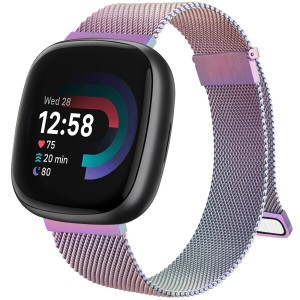 コンパチブル Fitbit Versa3 バンド フィットビット バーサ3 ベルト Fitbit Sense バンド Fitbit Versa4 バンド, 交換ベルト ステンレス