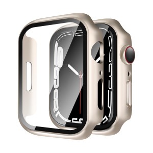 YUGYUG for アップルウォッチSE2/SE/6/5/4 カバー 44mm Apple Watch SE2/SE/6/5/4 カバー 44mm PC素材 アップルウォッチ ケース ガラスフ