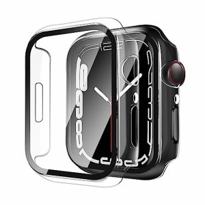 YUGYUG for アップルウォッチSE2/SE/6/5/4 カバー 44mm Apple Watch SE2/SE/6/5/4 カバー 44mm PC素材 アップルウォッチ ケース ガラスフ