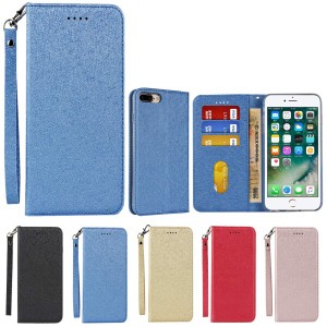 Eastwave iPhone 7 Plus / 8 Plus ケース アイフォン 8 Plusケース 手帳型iphone7 Plus Caseストラップ付き 高質PU皮革 明るい色 内蔵マ