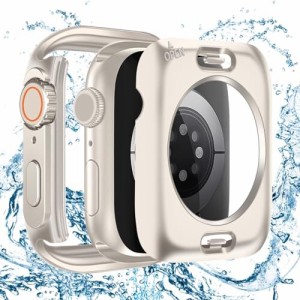 TEMEDO 対応 Apple Watch ケース 41mm 対応 Apple Watch Ultra風ケース 一体型 アップルウォッチ カバー 防水 360ど度 Apple Watch カバ