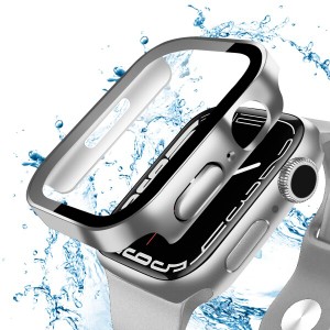 ANYOI 対応 Apple Watch ケース 44mm 防水 ケース 3D直角エッジデザイン アップルウォッチ カバー ガラスフィルム 一体型 アップルウォッ
