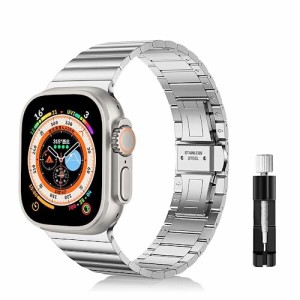 LanQii バンド コンパチブル Apple Watch Series 9/8/7/6/5/4/3/2/1/SE/SE 2/Ultra 2/Ultra 対応 (42mm 44mm 45mm 49mm) コンパチブル ア