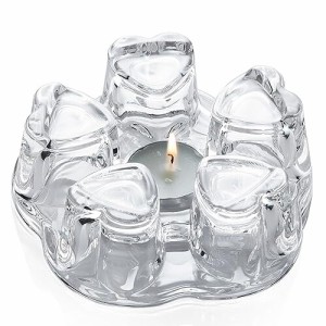 ポカロティー 星形透明ティーウォーマー ティーポットウォーマー 耐熱ガラス製 保温 耐熱 穴内径：3.8 ティーポット キャンドル ウォーマ