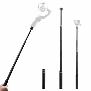 73cm アルミニウム一脚 延長ロッド スティック アクションカメラ スマートフォンジンバルスタビライザー GoPro用 DJI Osmo Action用アク