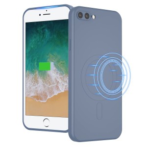 UEEBAI iPhone 8 Plus 用 ケース MagSafe対応 ワイヤレス充電対応 マグネット搭載 軽量 リキッド シリコンスマホケース 磁気吸着ケース 