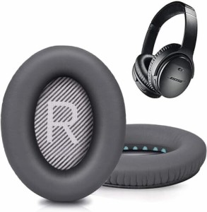 GEVO イヤーパッド イヤークッション 交換用 Bose Quiet Comfort 35ヘッドフォンに適用 ヘッドホンパッド 遮音 ソフトレザー 高密度フォ