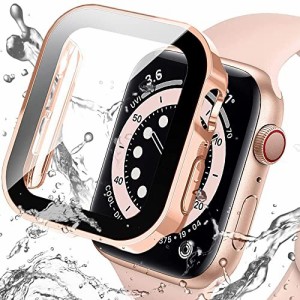 Miimall対応Apple Watch 6/SE/4/5 新型防水ケース 直角タイプ 防水 くもり止め アップルウォッチ6 40mm 一体型新型ケース防塵 防曇 フイ