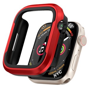 Apple watch series6/SE/5/4対応 44mm ベゼル iwatch series 6 ケース 44mm 軽量 衝撃吸収 アルミ合金&TPU  装着充電可能 アップルウォッ