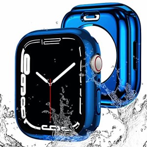 (ILYAML)  for Apple Watch ケース 360度全面防水 バンド 水泳・スポーツ専用 ガラスフィルム 一体型 apple watch 用 カバー 360フルボデ