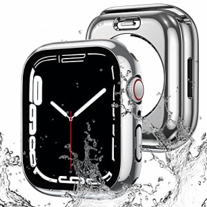 ILYAML for Apple Watch ケース 360度全面防水 バンド 水泳・スポーツ専用 ガラスフィルム 一体型 apple watch 用 カバー 360フルボディ