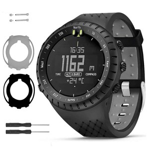 対応 Suunto Core バンド  2色配色 シリコン製 スントコア 交換バンド 取付工具付き ソフト 軽量 運動型 衝撃吸収 suunto core ストラッ