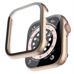 Miimall 一体感ケースApple Watch 44mm 専用 金属ケース アップルウォッチ シリーズ 5/6/SE ケース アップルウォッチ 44mm保護ケース キ