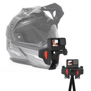 AFAITH ヘルメット マウント GoPro用 オートバイヘルメットマウント 用下顎ストラップマウント ゴープロ アクセサリー シリコーン材料 安