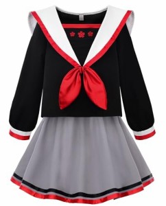 (ReliBeauty) セーラー服 長袖 制服 ハロウィン 仮装 子供 女の子 学生 コスプレ 衣装 キッズ コスチューム 可愛い フォーマル クリスマ