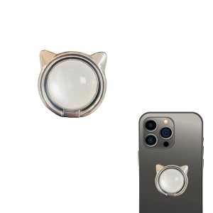 スマホリング おしゃれ iPhone/Android各種他対応 ネコ 携帯りんぐホルダー スマートフォン バンカーリング かわいい 猫 リング 薄型 落