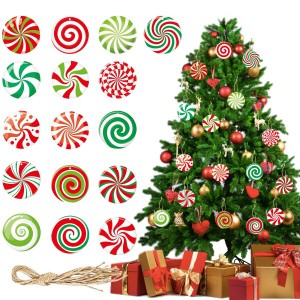 クリスマス キャンディ オーナメント 16枚セット ロリポップ キャンディー クリスマスツリー オーナメント Candy 新年 クリスマス 飾り 